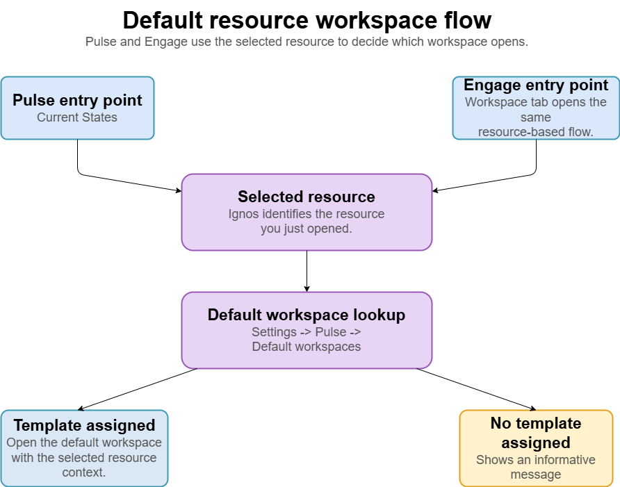 Default resource workspace flow
