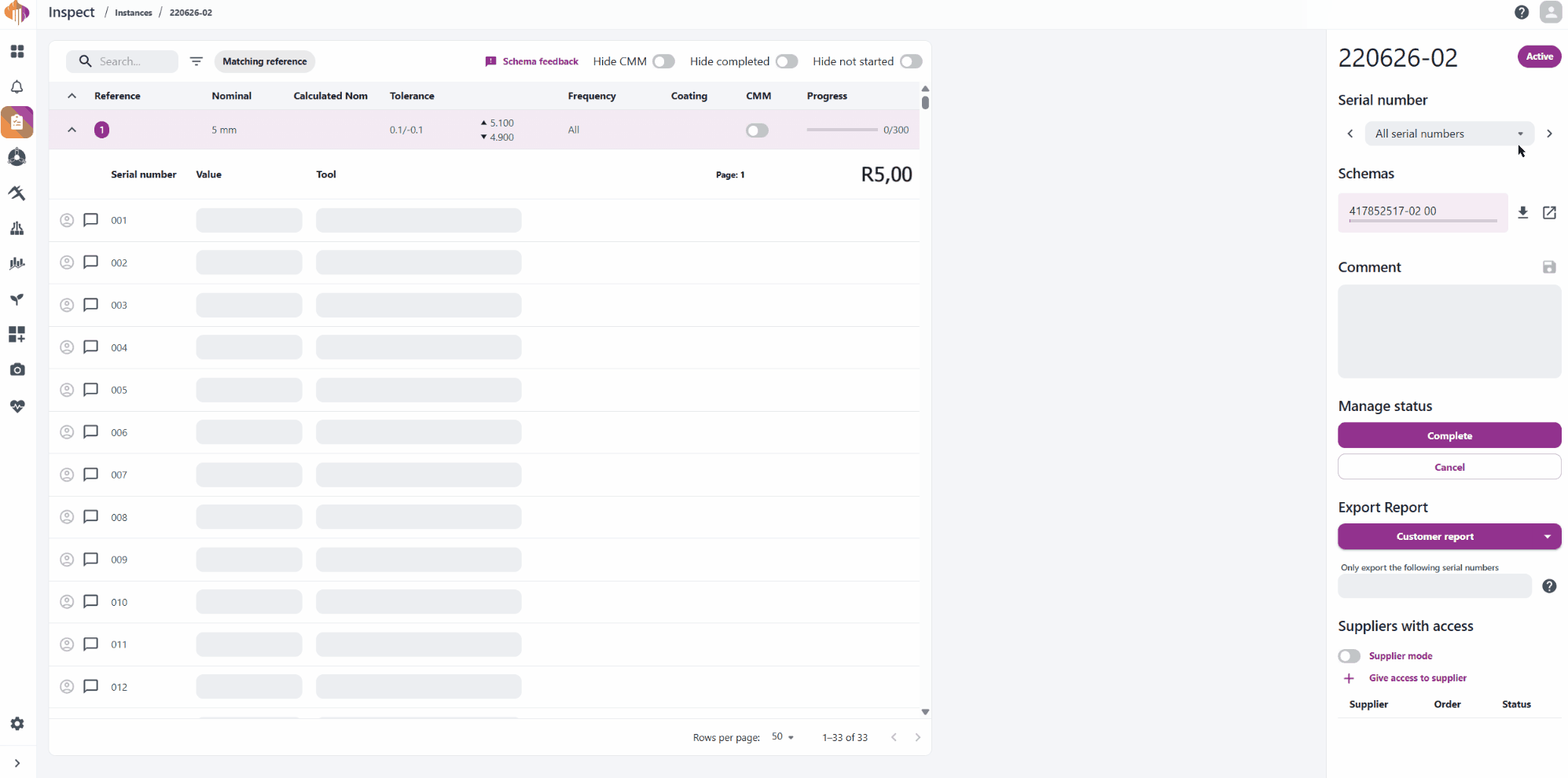 Scrolling through a large Instance with sticky headers