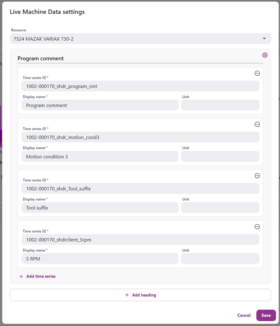 live-machine-data-widget-settings