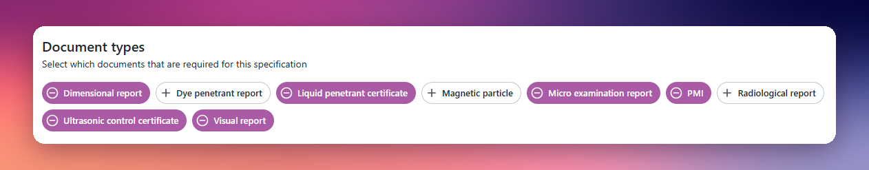 Updating document types